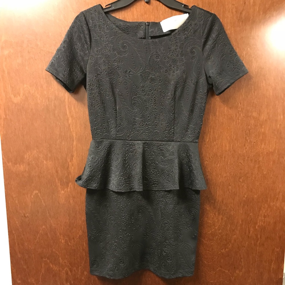 Black Peplum dress like new!